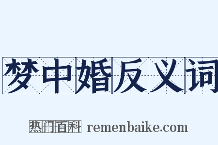 梦中婚反义词是什么意思的图片